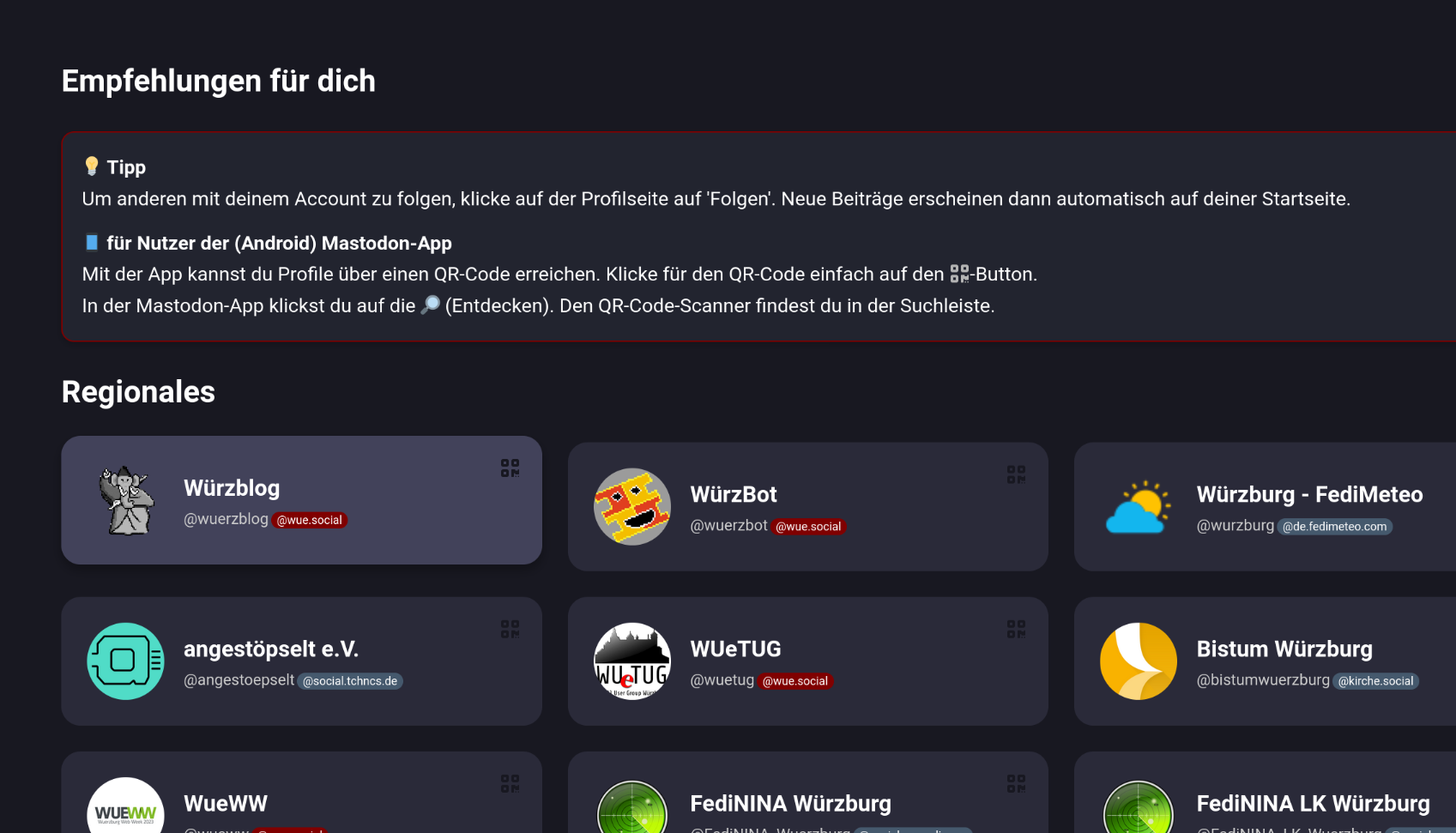 Willkommen auf wue.social